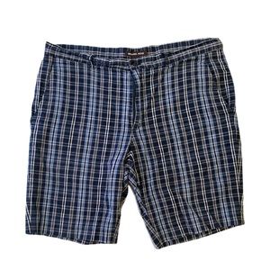 Michael Kors Men's Shorts Blue White Plaid Sz 38